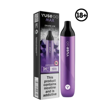 VUSE GO MAX DISPOSABLE GRAPE ICE 34MG 1500 PUFF